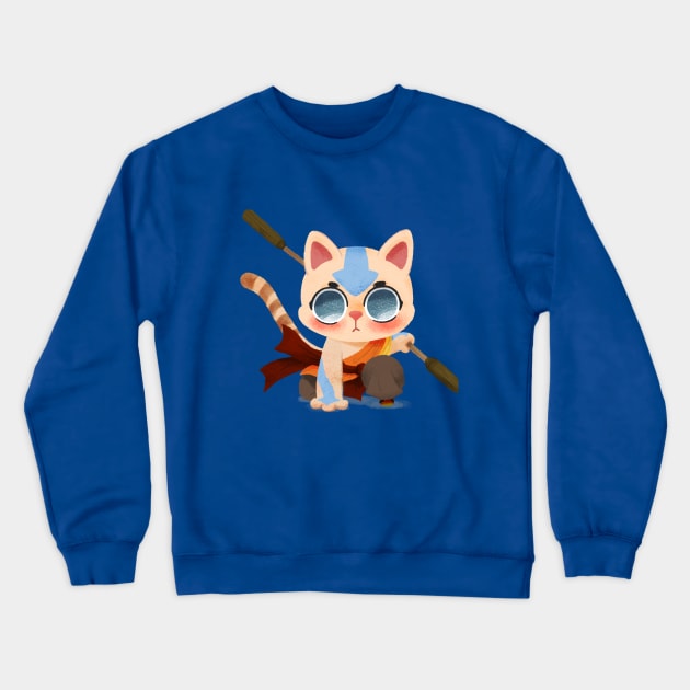 Avatar Aang Kitty Crewneck Sweatshirt by BBvineart